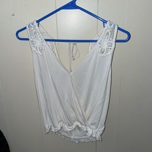 White wrap tank top